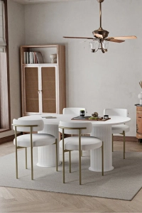 West Beyaz Bohem Ayak 80x140 Yemek Masası & Mutfak Masası & Salon Masası Masa Sandalye Takımı